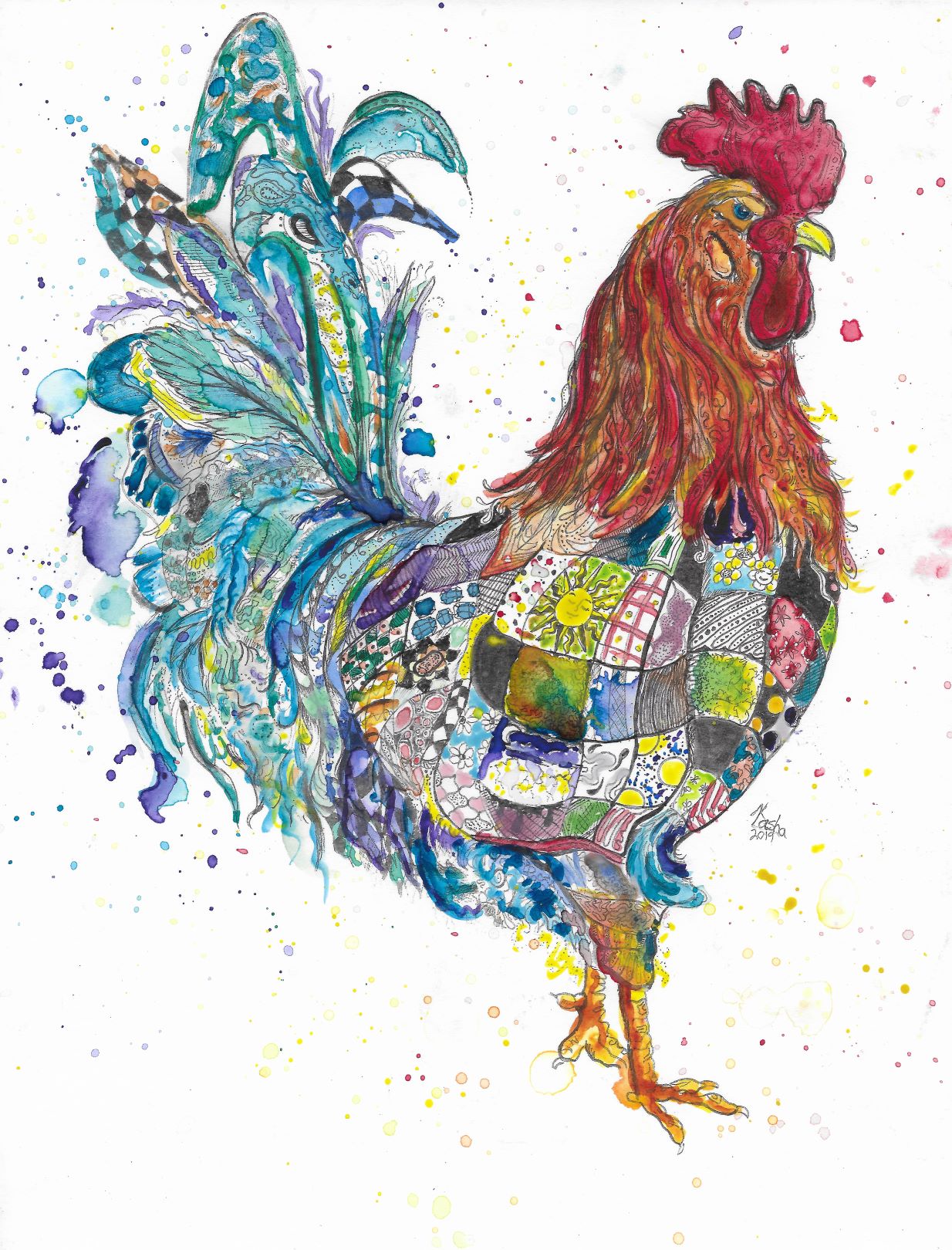 Quilted Rooster